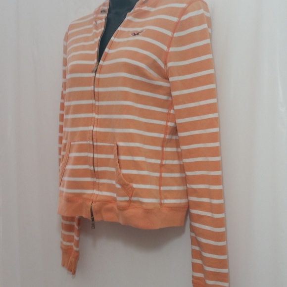 Hollister Zip up Striped Hoodie - Size M - Picture 5 of 5